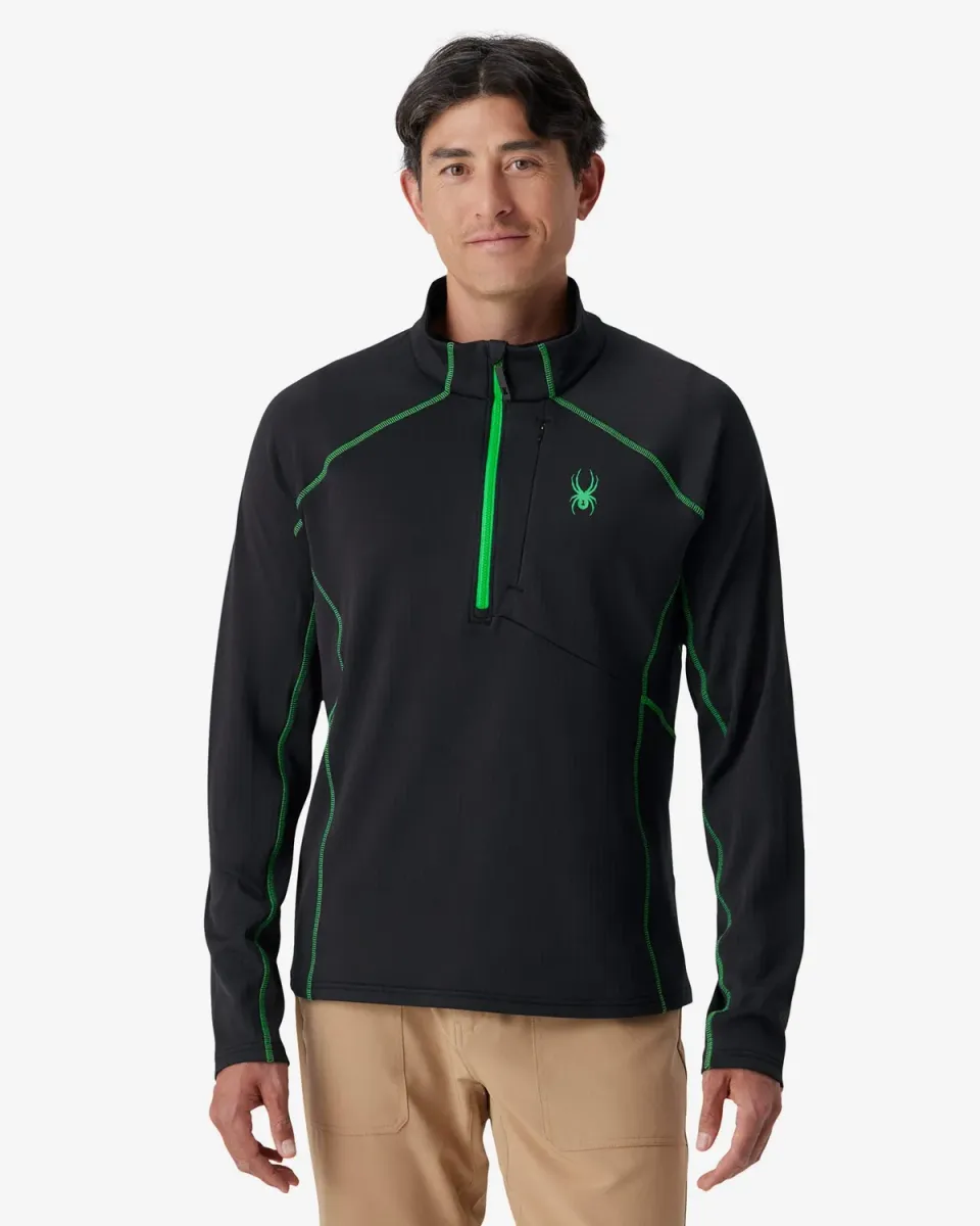 Spyder GridWeb fleecegenser strobe green halv zip