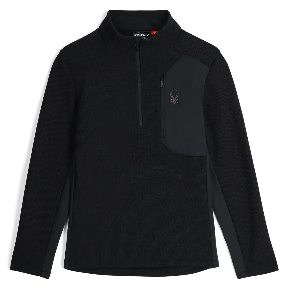 Spyder Bandit half-zip jakke herre svart fleece