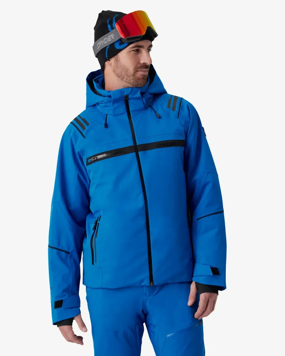 Spyder Titan skijakke herre Bold Blue 30K vanntett