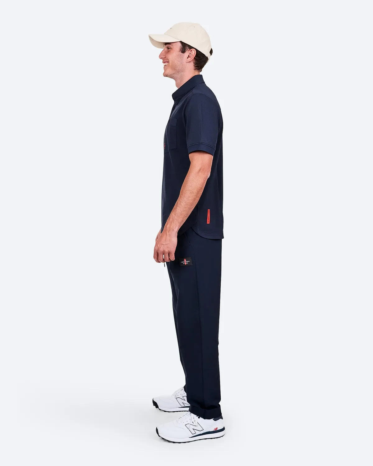 The Mountain Studio Q-9 poloskjorte Sky Captain stretch