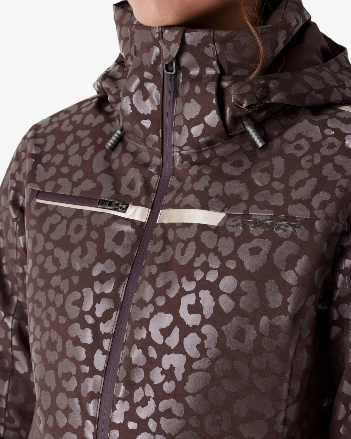 Spyder Titania skijakke leopard – vanntett 30K