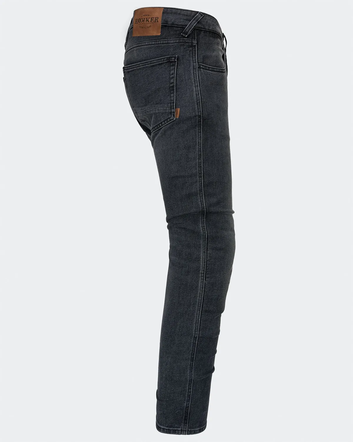 Rokker Wheeler Grey motorsykkeljeans grå stretch