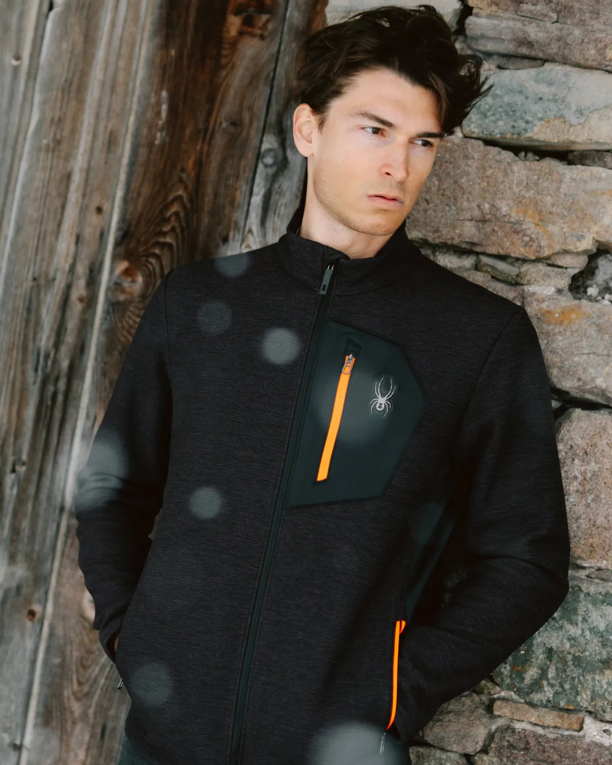Spyder Bandit fleecejakke mocha melange DWR