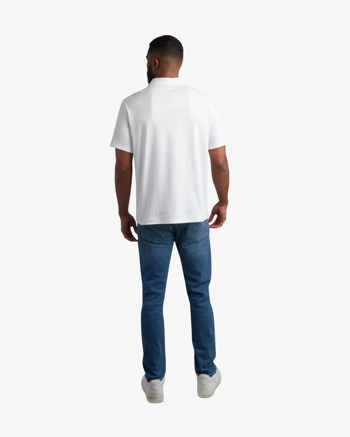 Spyder Interlock polo herre hvit kortermet