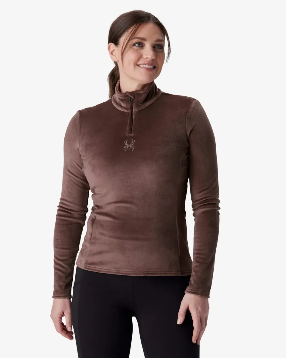 Spyder Shimmer Bug half zip fleece mocca stretch