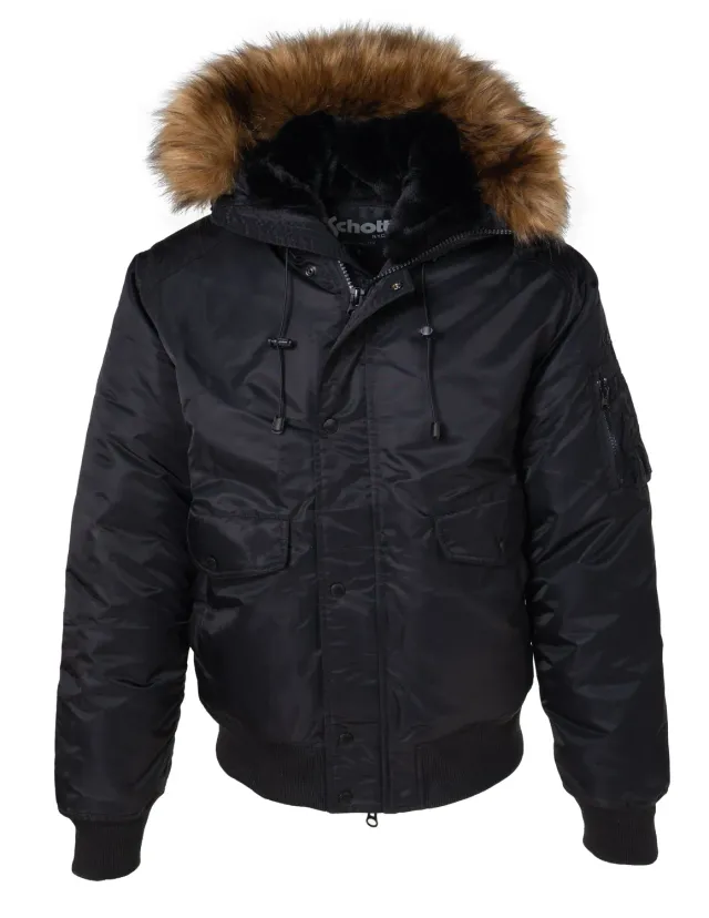 Schott NYC 9236 pilotjakke svart vinter
