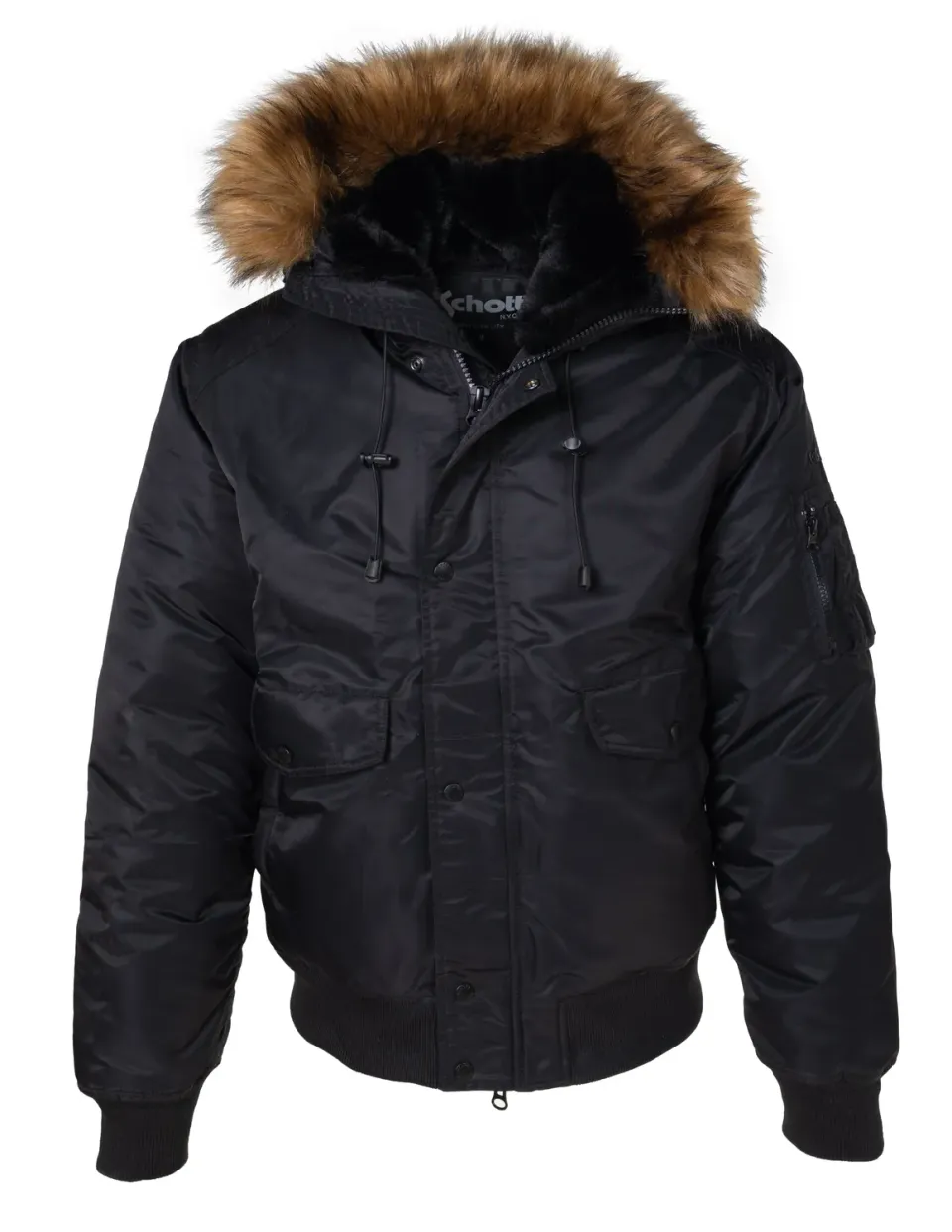 Schott NYC 9236 pilotjakke svart vinter