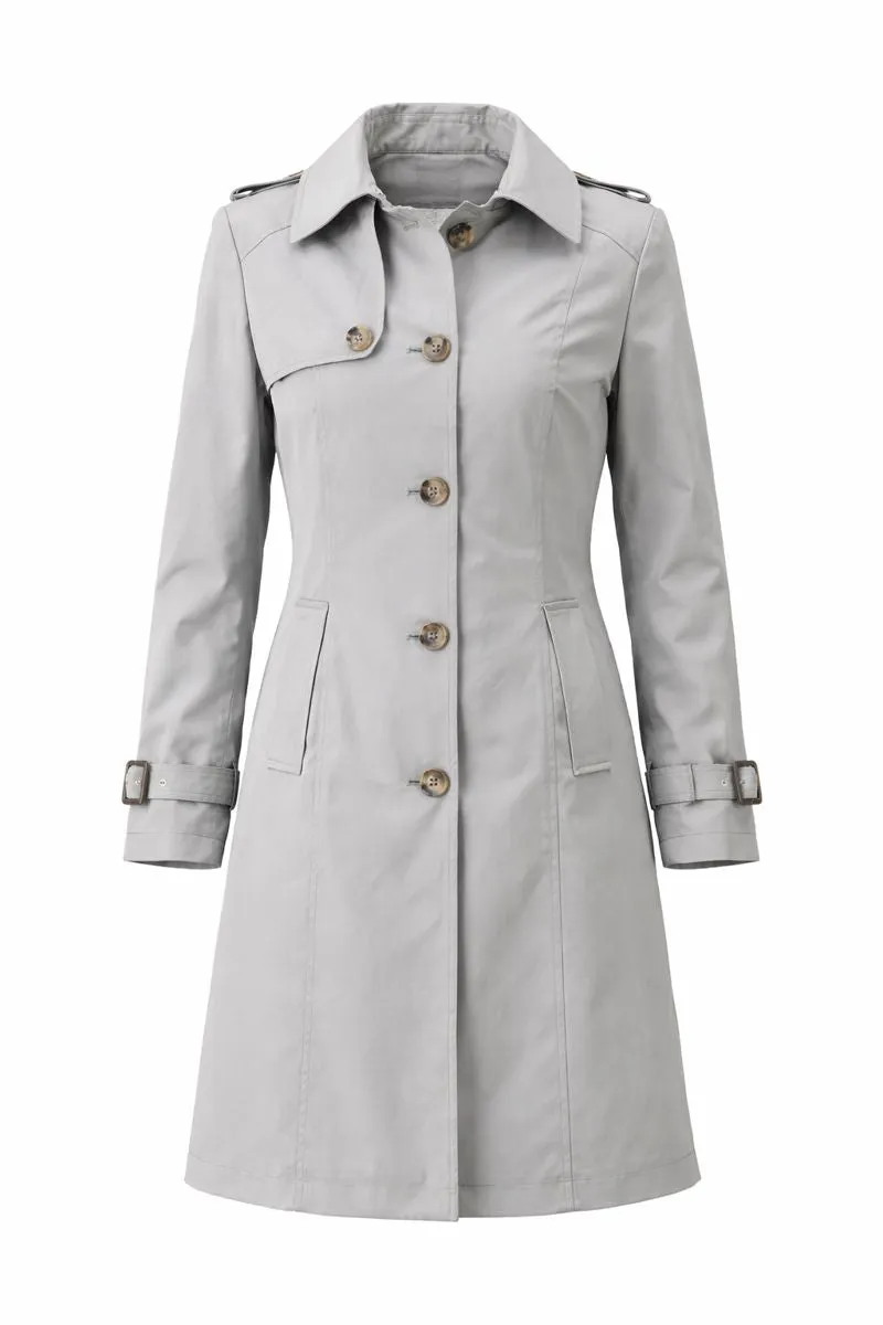 Windfield Kimi trenchcoat stone bomull