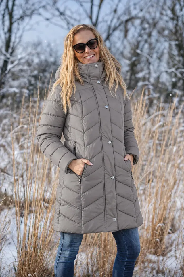 Windfield Jenni vinterjakke taube lang