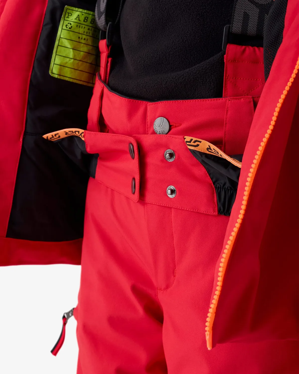 Spyder Leader skijakke barn Spyder Red isolert