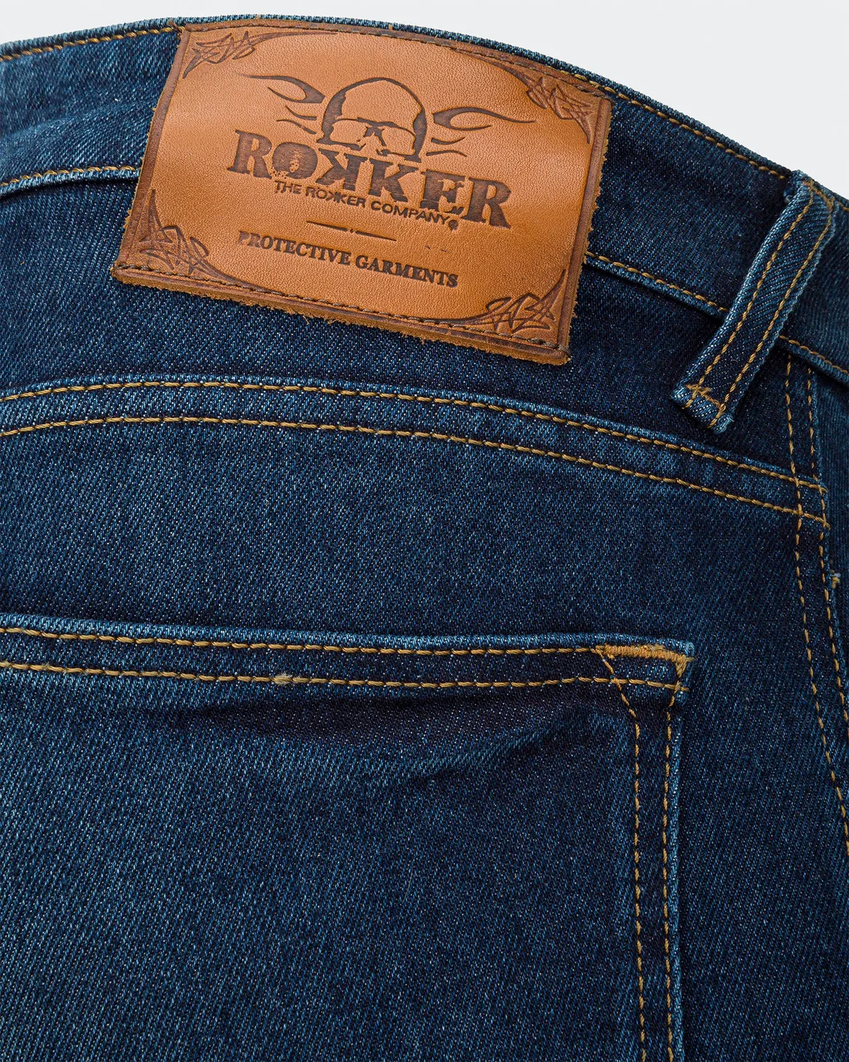 Rokker Rokkertech Tapered Slim motorsykkeljeans mørkeblå AA