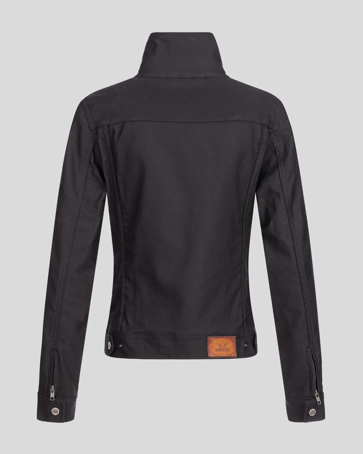 Rokker Black Jack Lady Short jakke 3XL svart vindtett