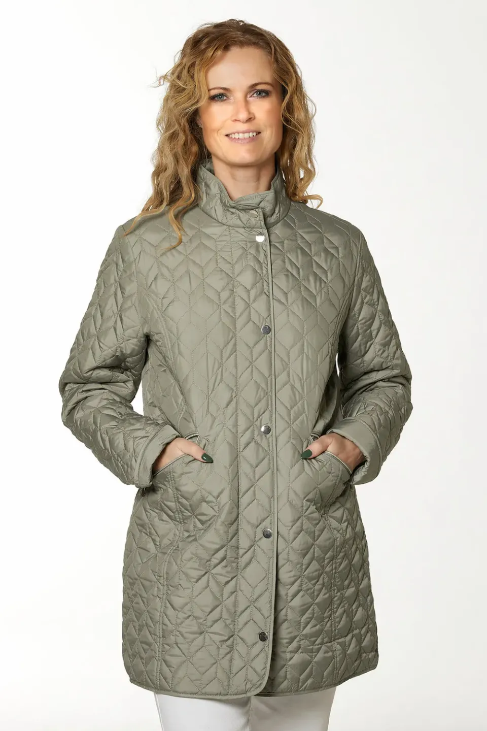 Danwear Windfield Bella overgangsjakke oliven quiltet