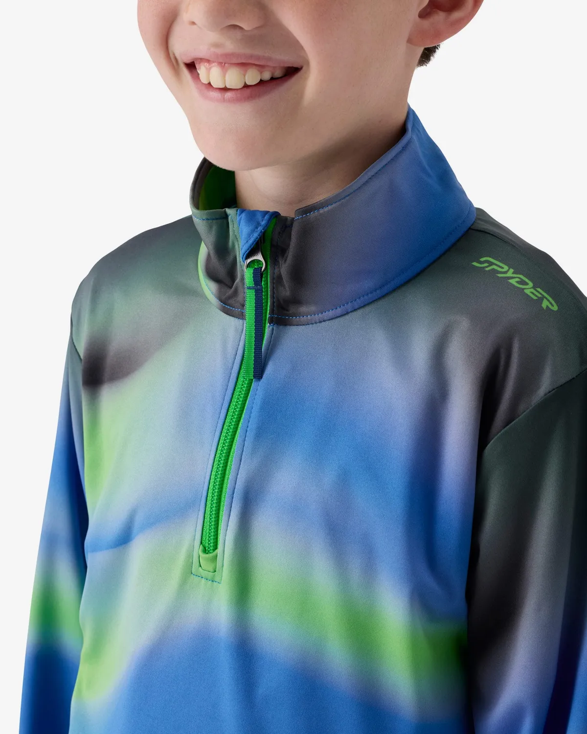 Spyder Jacobs quarter-zip genser gutt blå UPF50