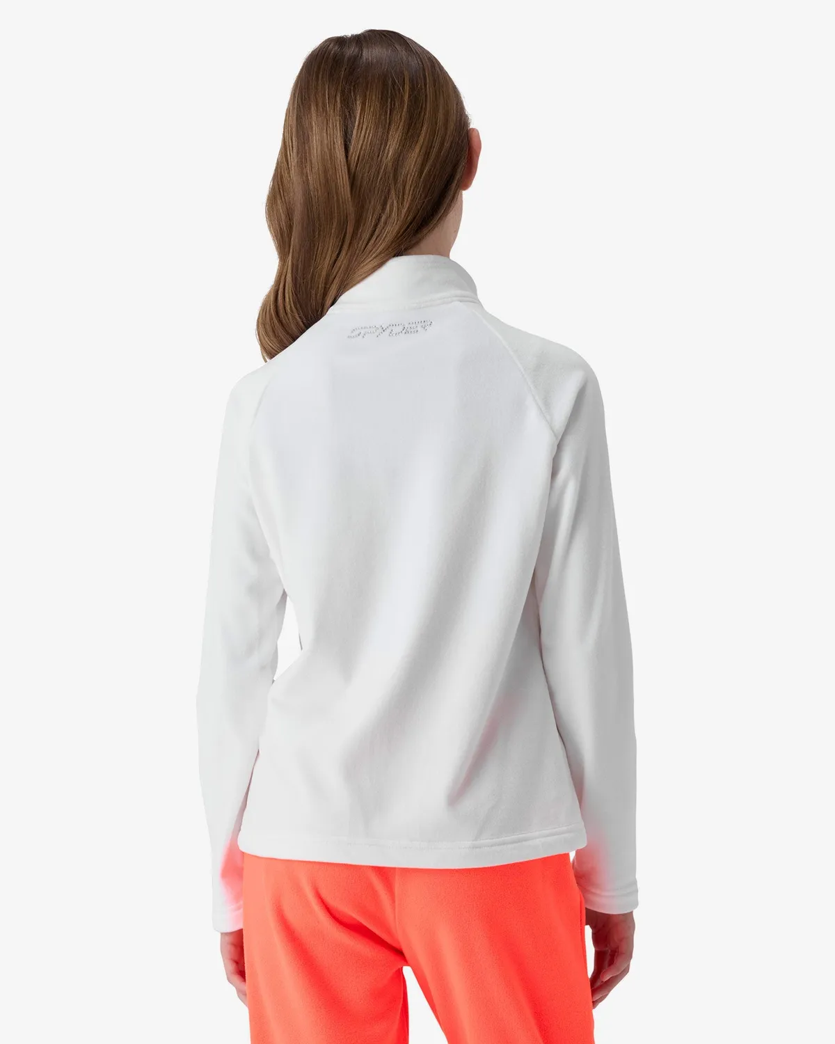 Spyder Shimmer Bug half-zip fleece jente hvit myk