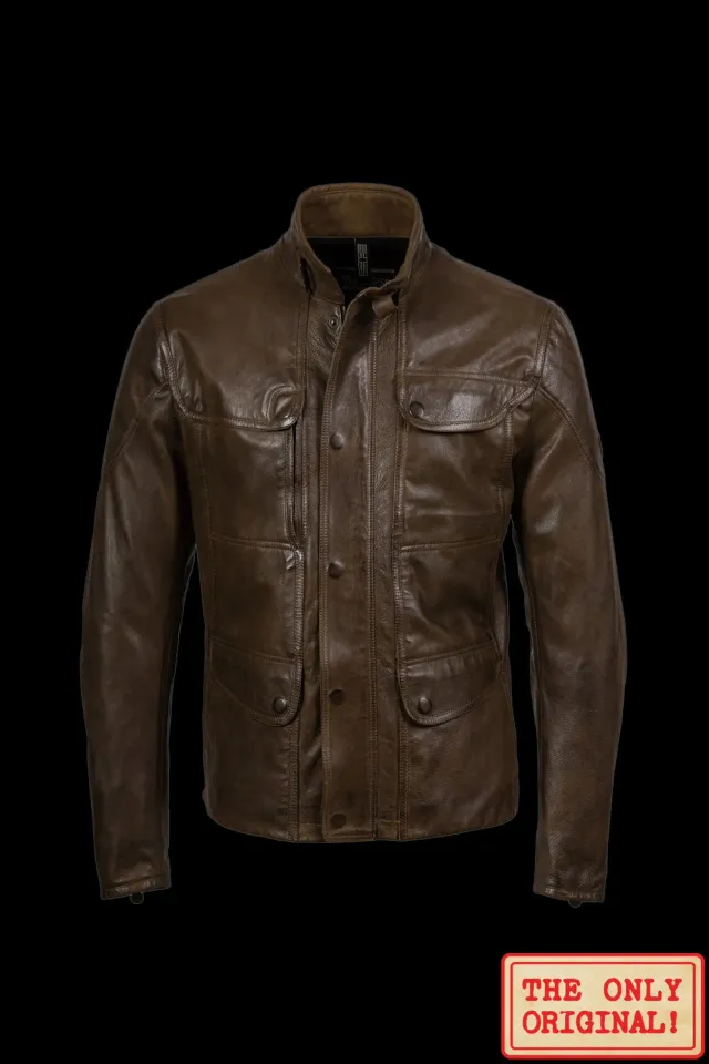 Matchless Kensington motorsykkeljakke brun nubuk