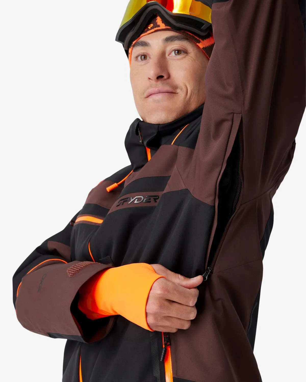 Spyder Titan skijakke herre mocha 30K vanntett