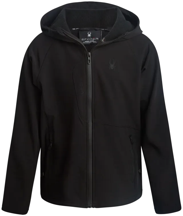 Spyder Softshell barnejakke gutt svart vindtett