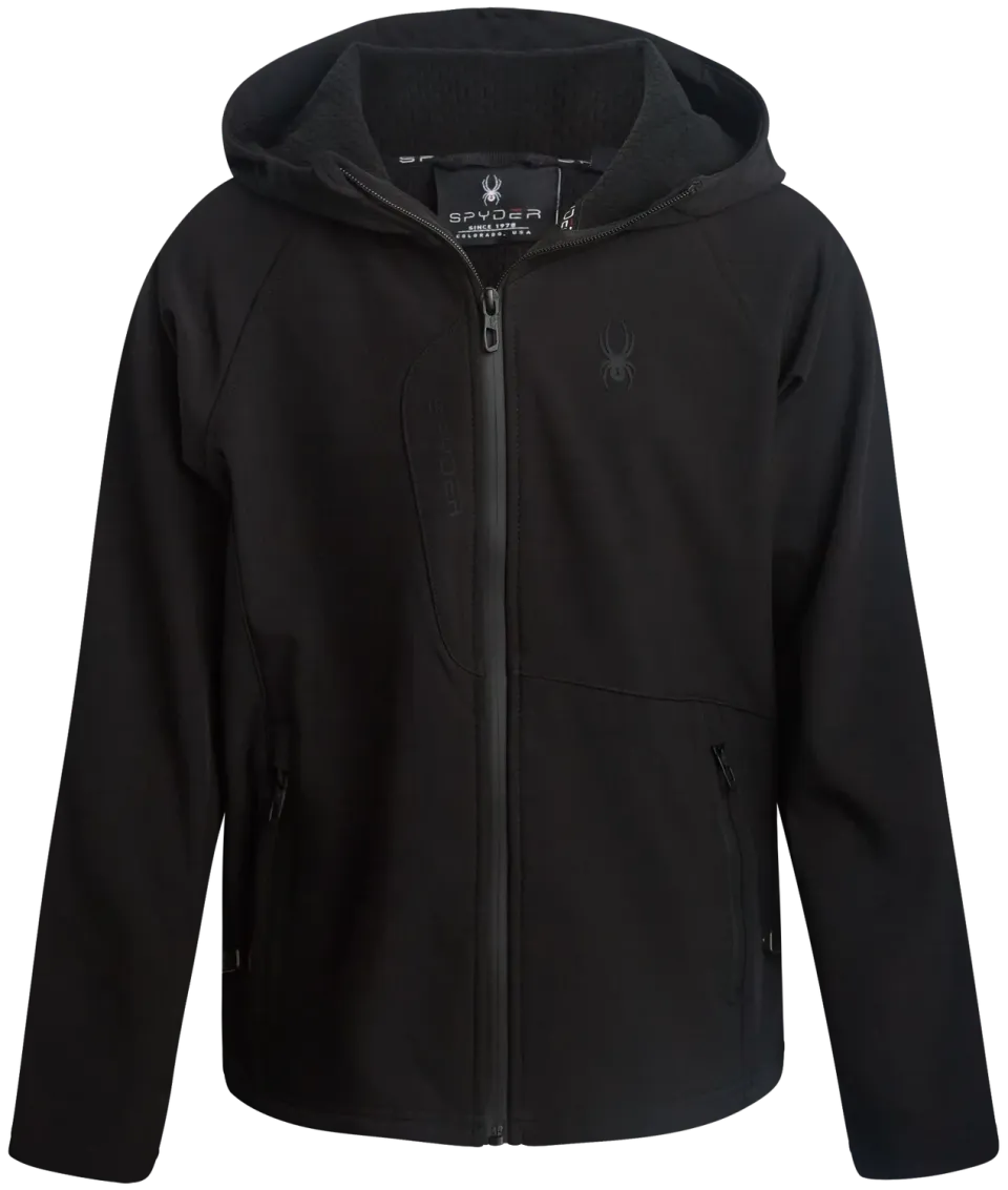 Spyder Softshell barnejakke gutt svart vindtett