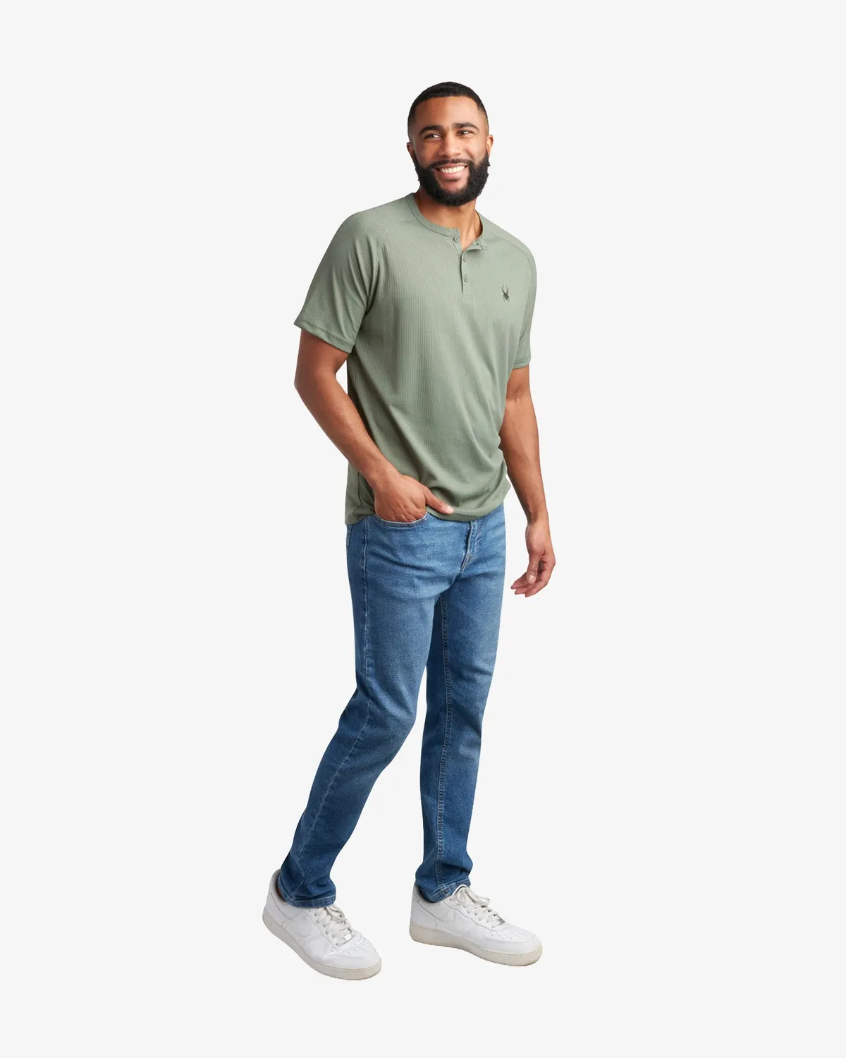 Spyder Henley kortermet skjorte herre spruce green
