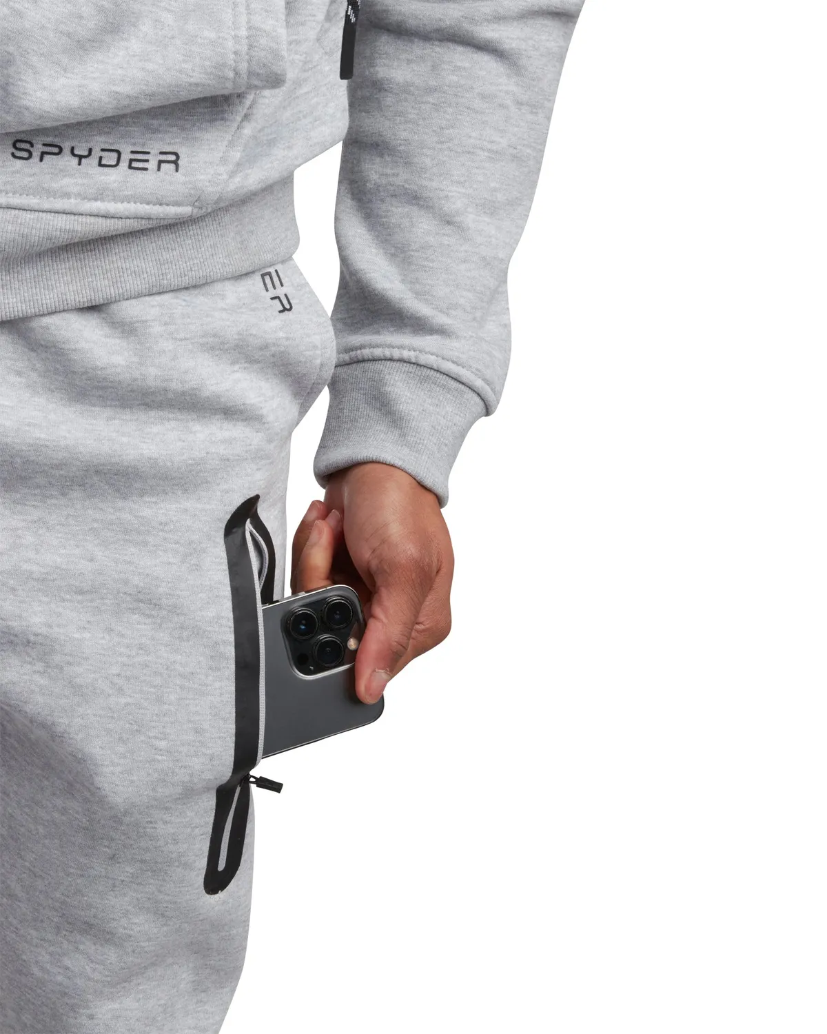 Spyder Fleece Full Zip joggesett heather gray varm