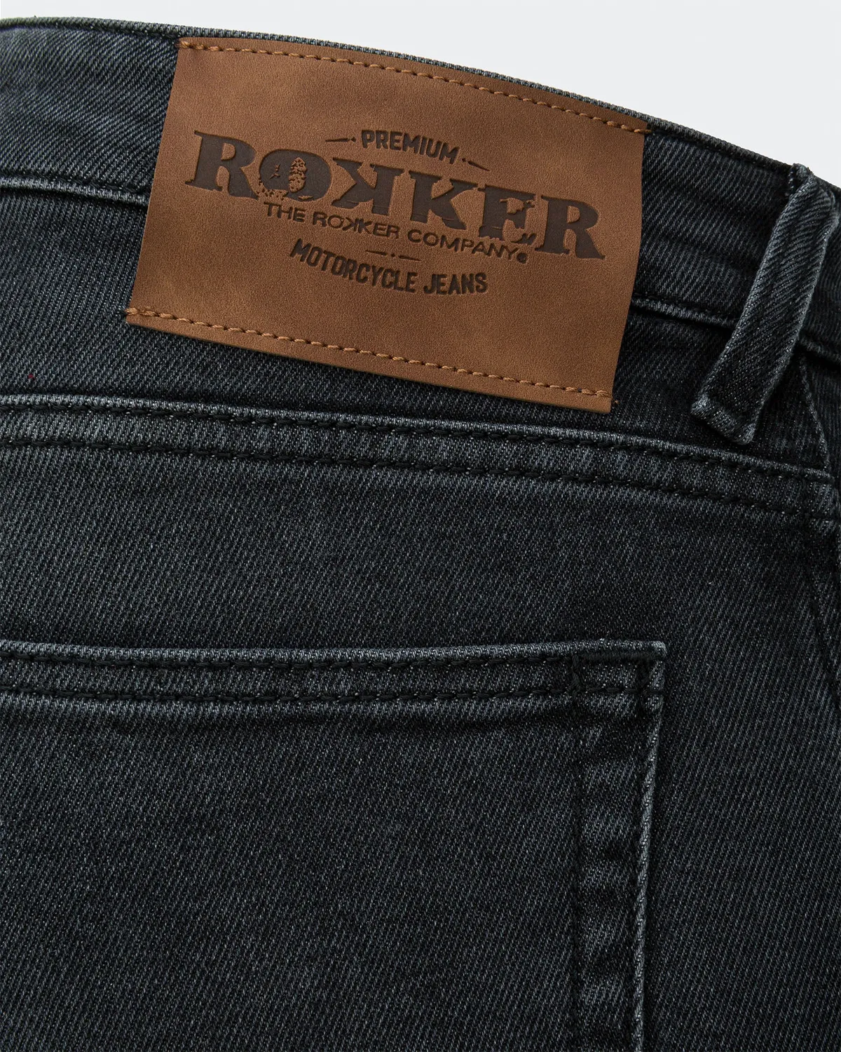 Rokker Wheeler Grey motorsykkeljeans grå stretch