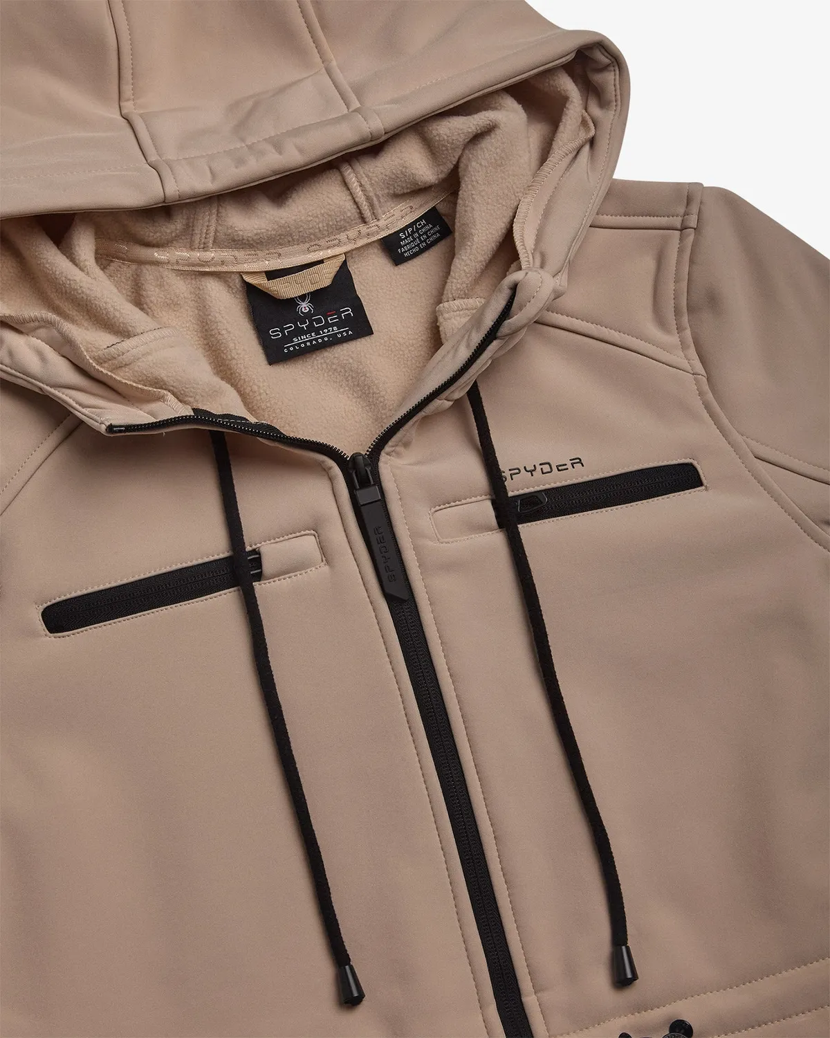 Spyder Long Softshell Jakke Clay vindtett