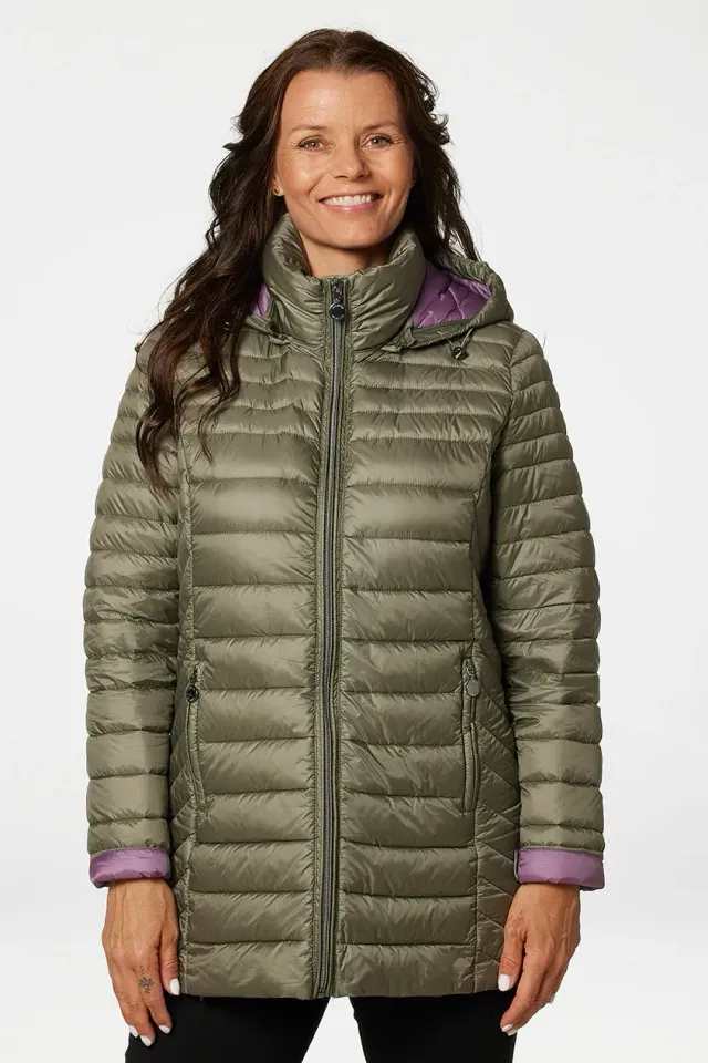 Danwear Albina Light Down dunjakke hunter/lavender lett