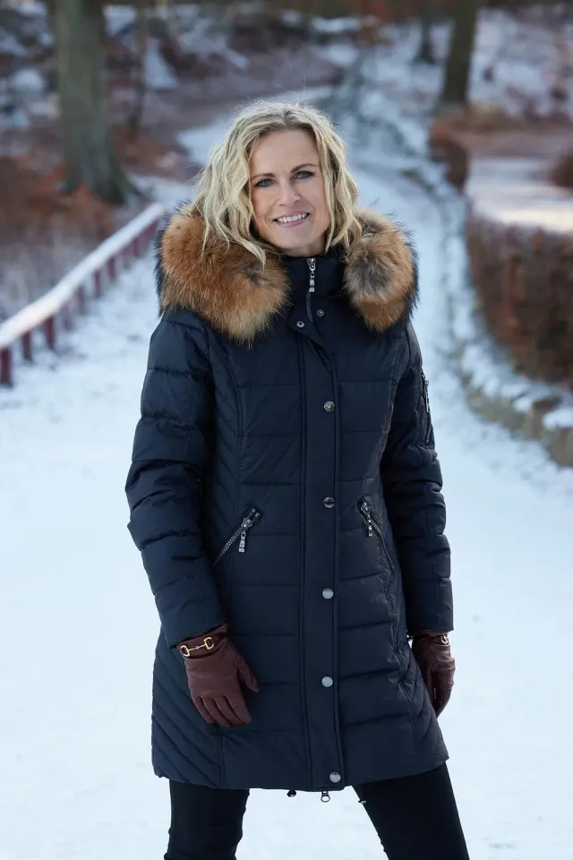Windfield Alfa R vinterjakke navy lang dun