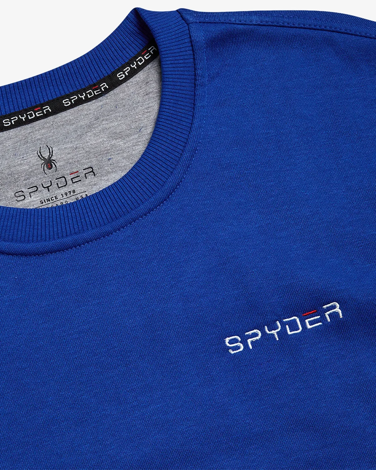 Spyder Fleece Crew genser electric blue børstet bomull