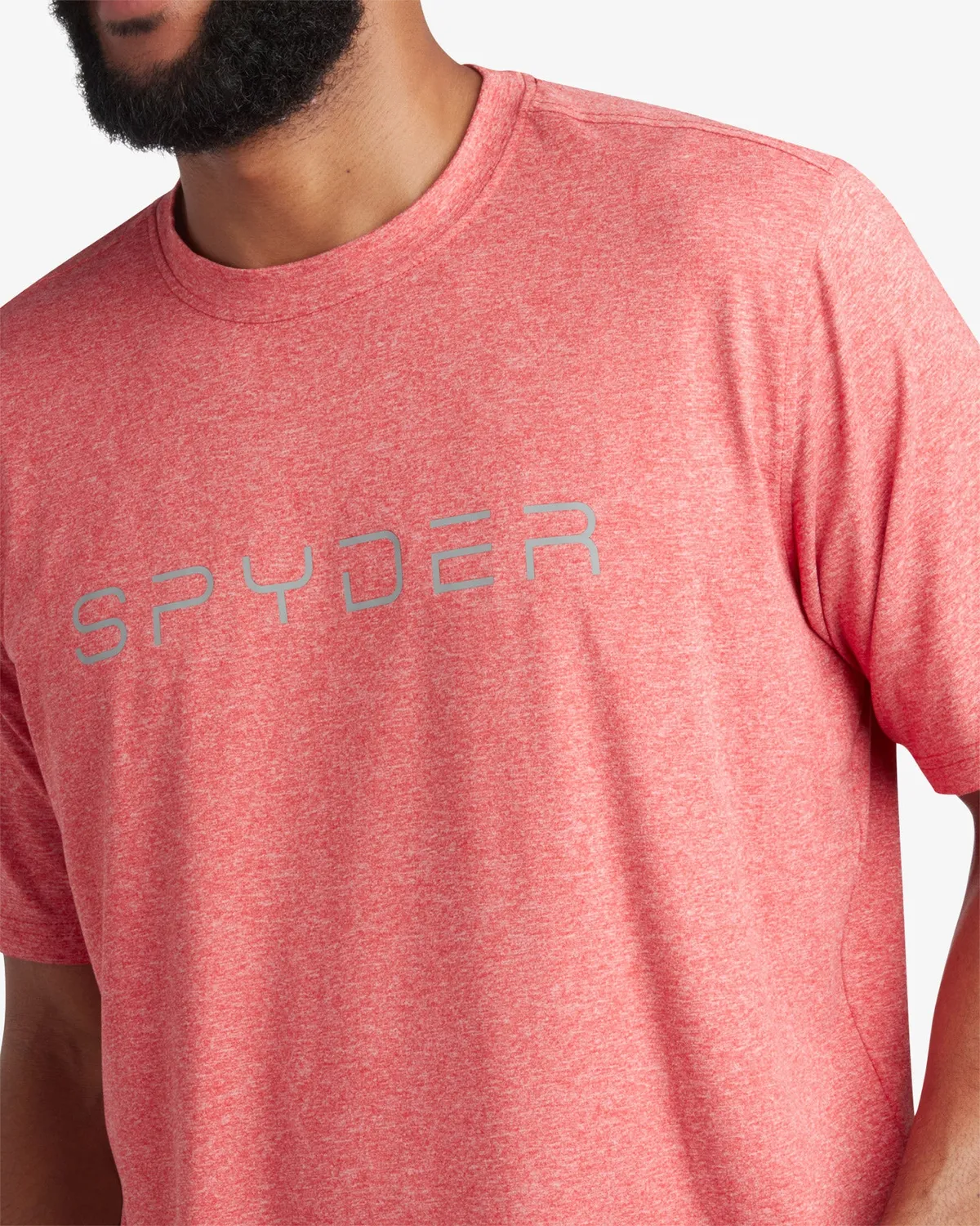 Spyder Short Sleeve Wordmark t-skjorte red herre pustende