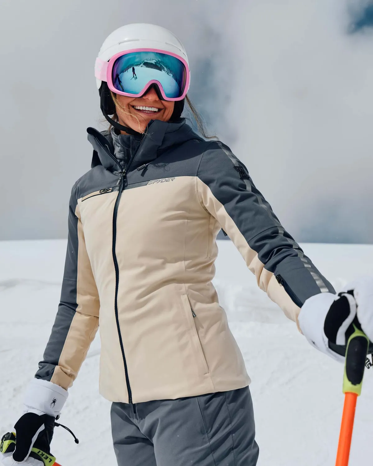Spyder Titania skijakke dame Sand 30K vanntett