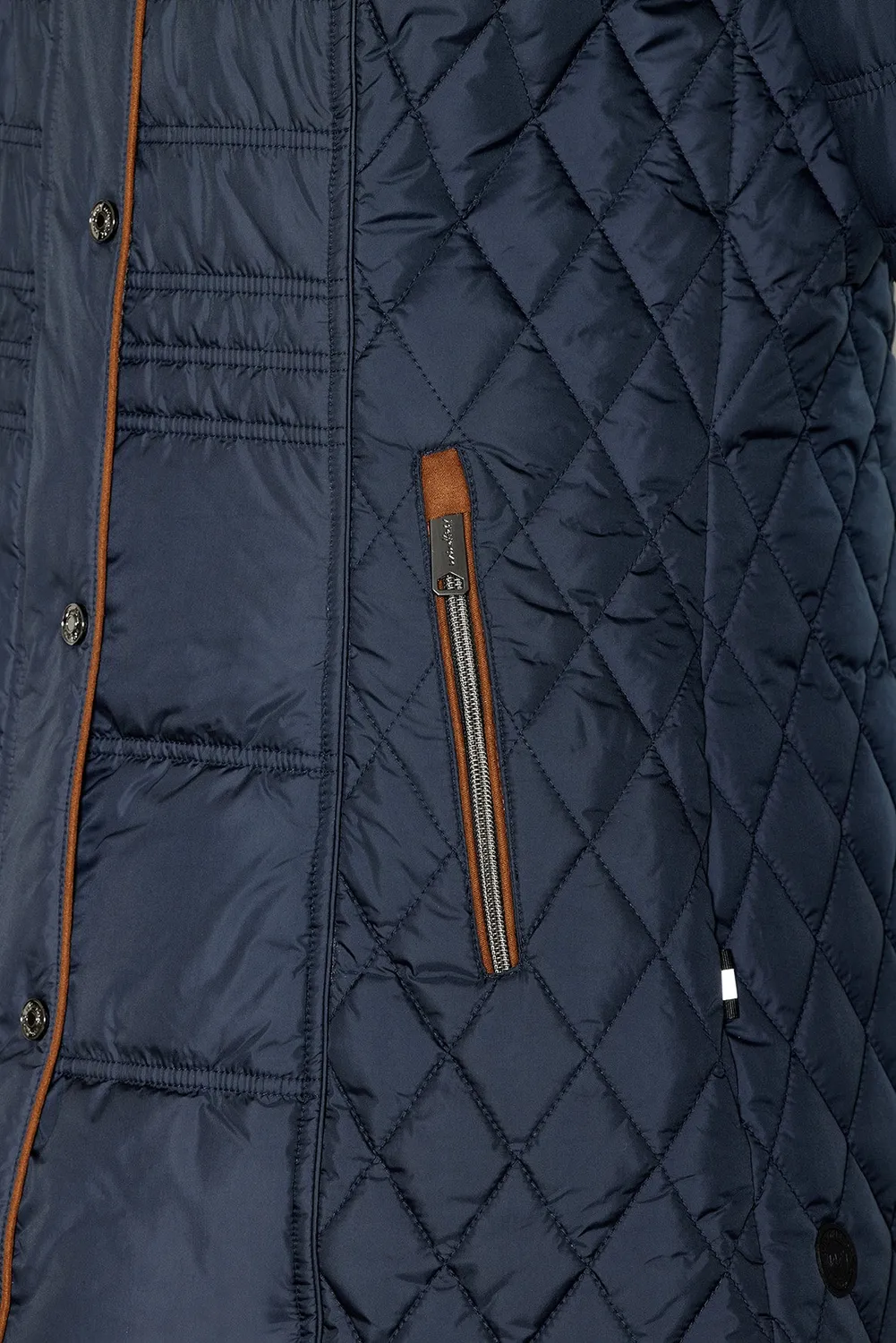 Danwear Windfield Carly vinterjakke Navy lang resirkulert