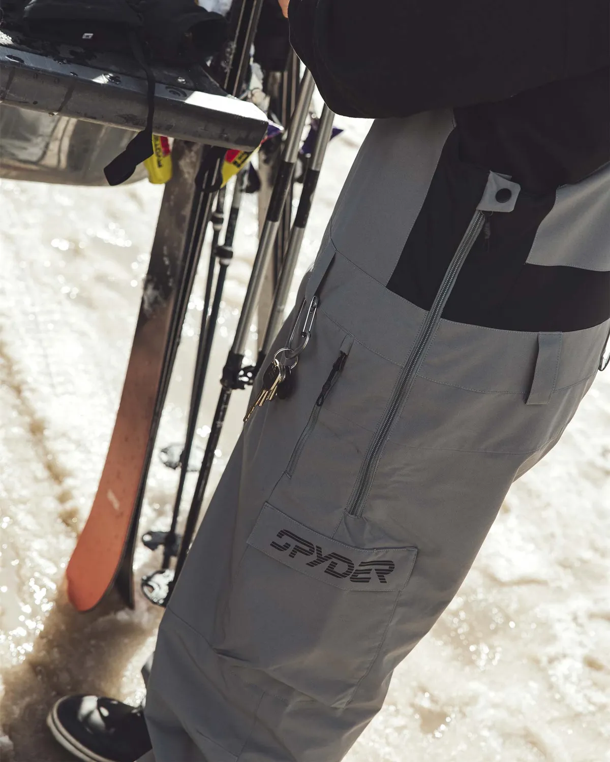 Spyder Lift Bibs skibukse herre storm 20K
