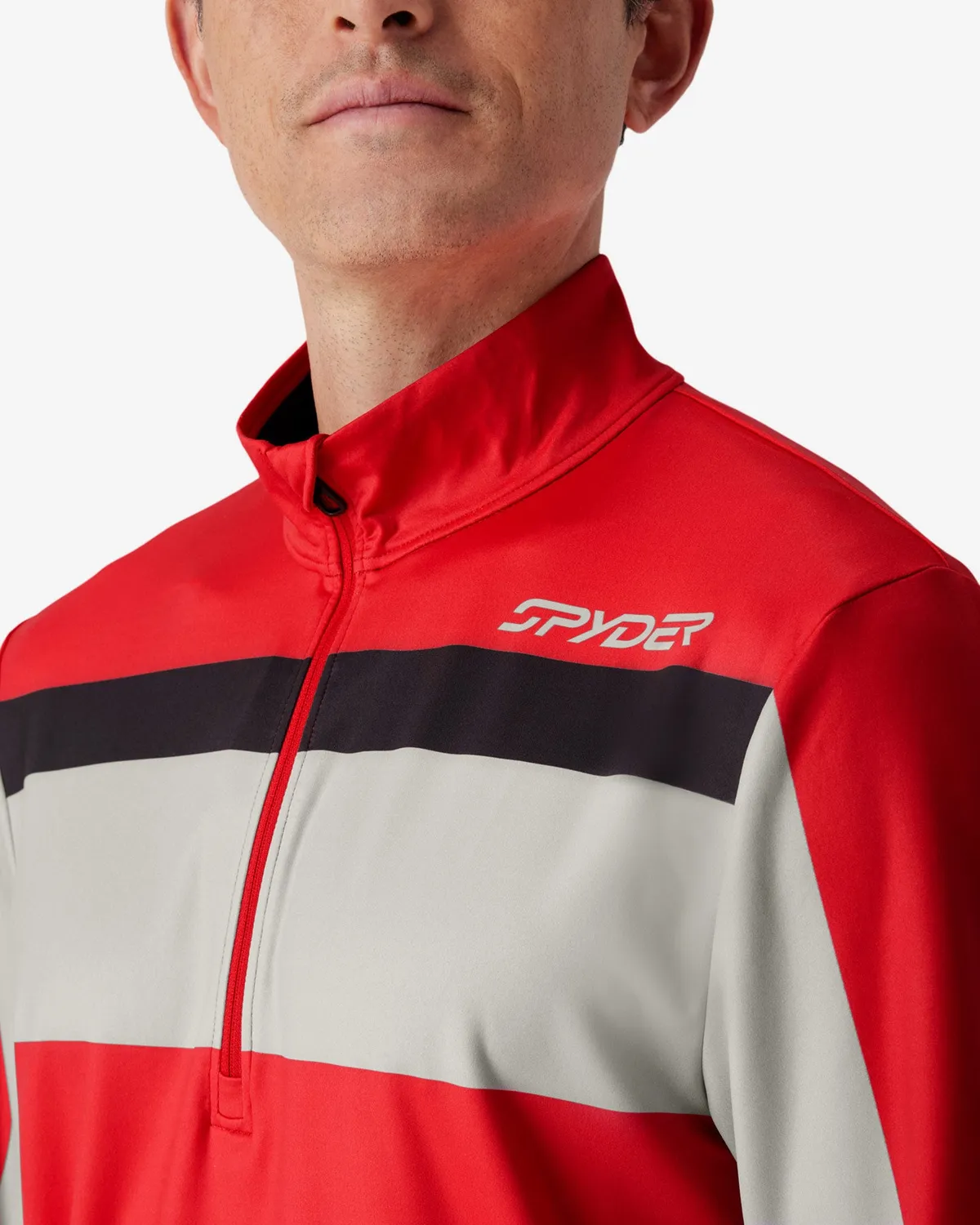 Spyder Podium quarter zip genser herre rød