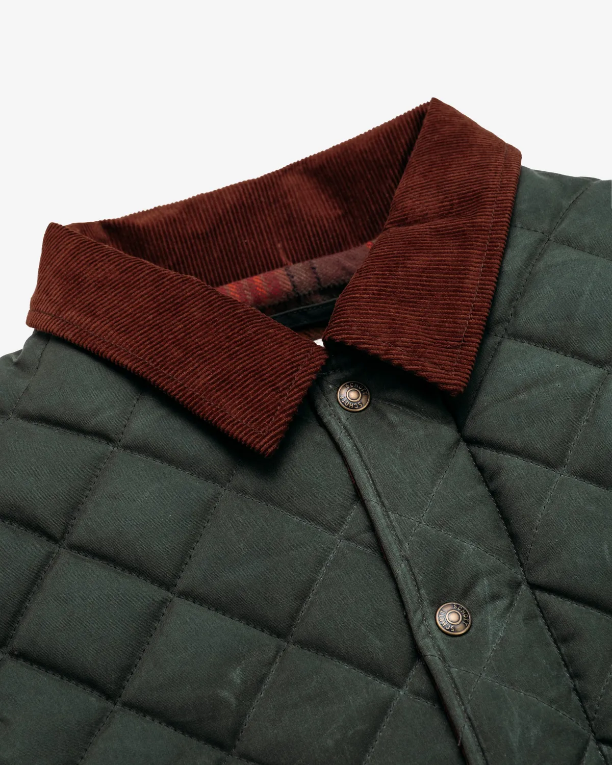 Schott NYC 8627 vokset jakke olive bomull