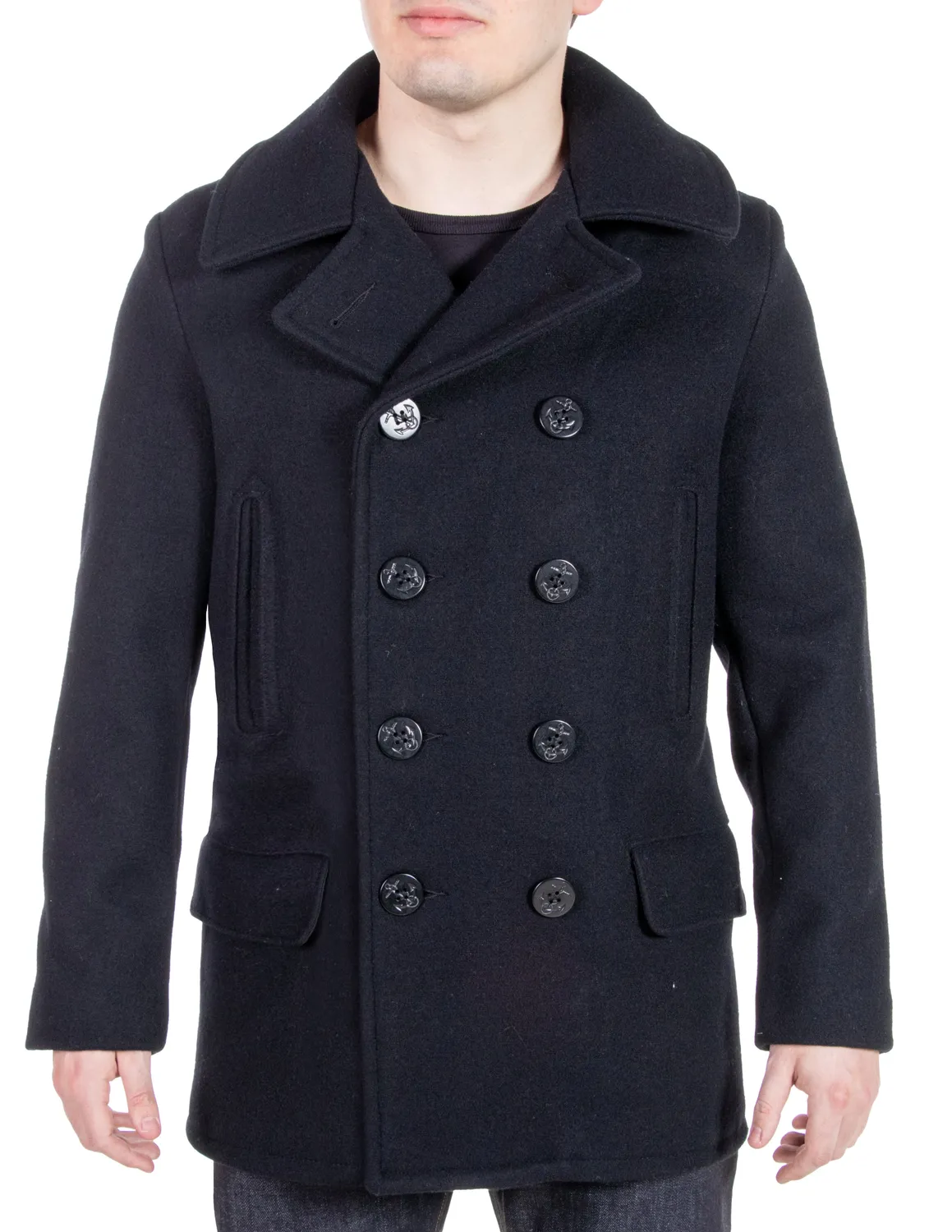 Schott NYC 782USA peacoat marineblå – 32oz ull