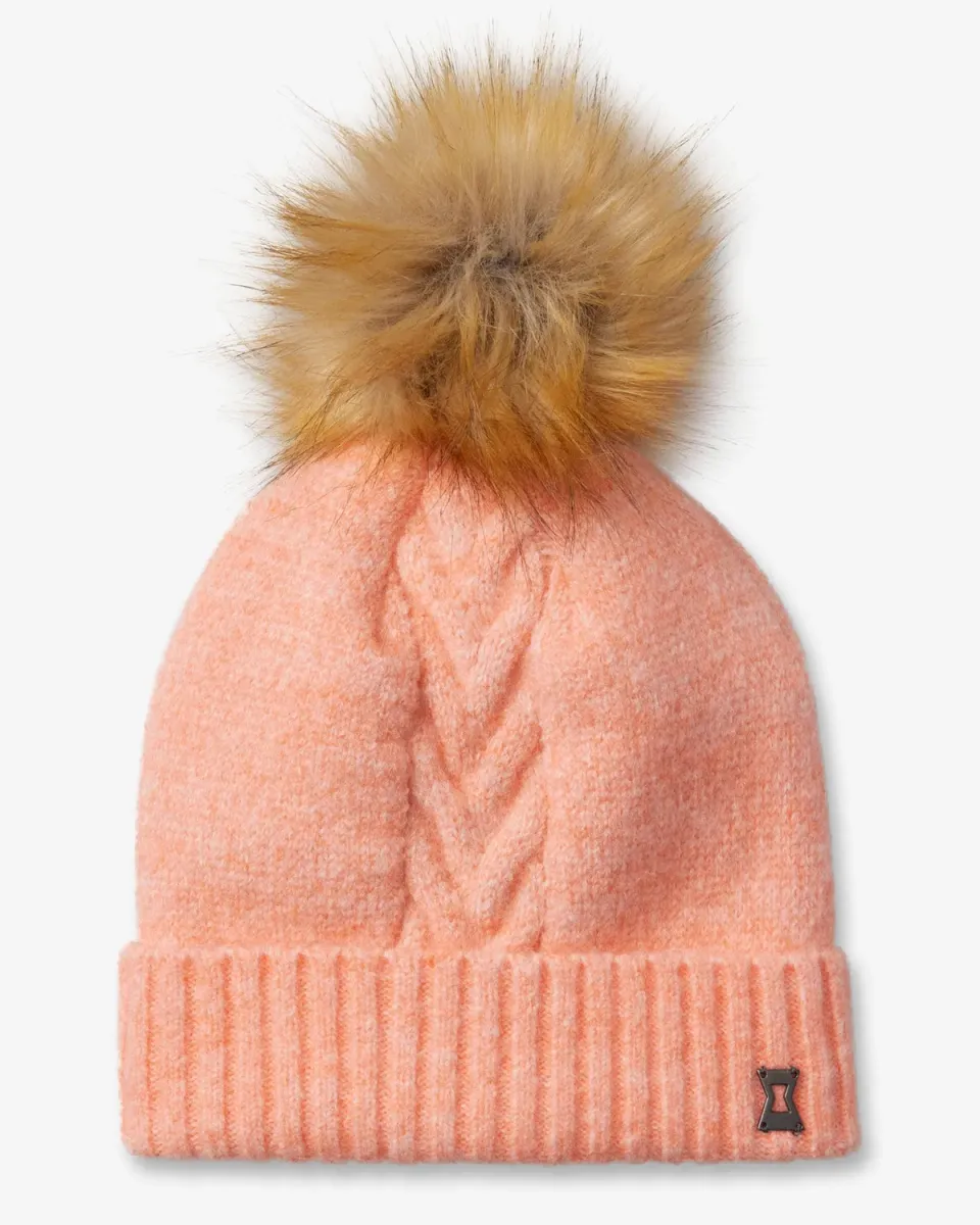 Spyder Plait Pom lue electric coral ull