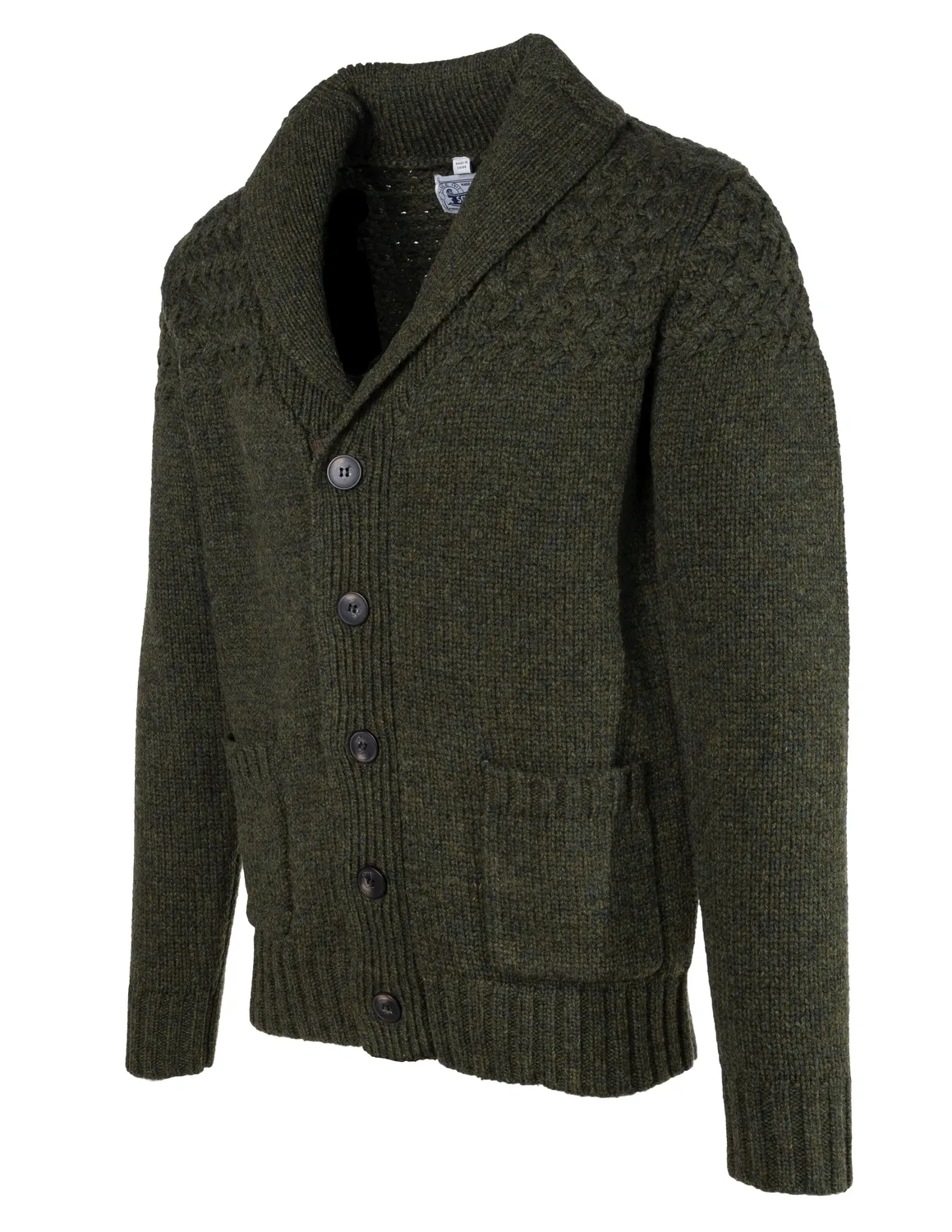 Schott NYC SW2029 cardigan gråsvart ull sjal