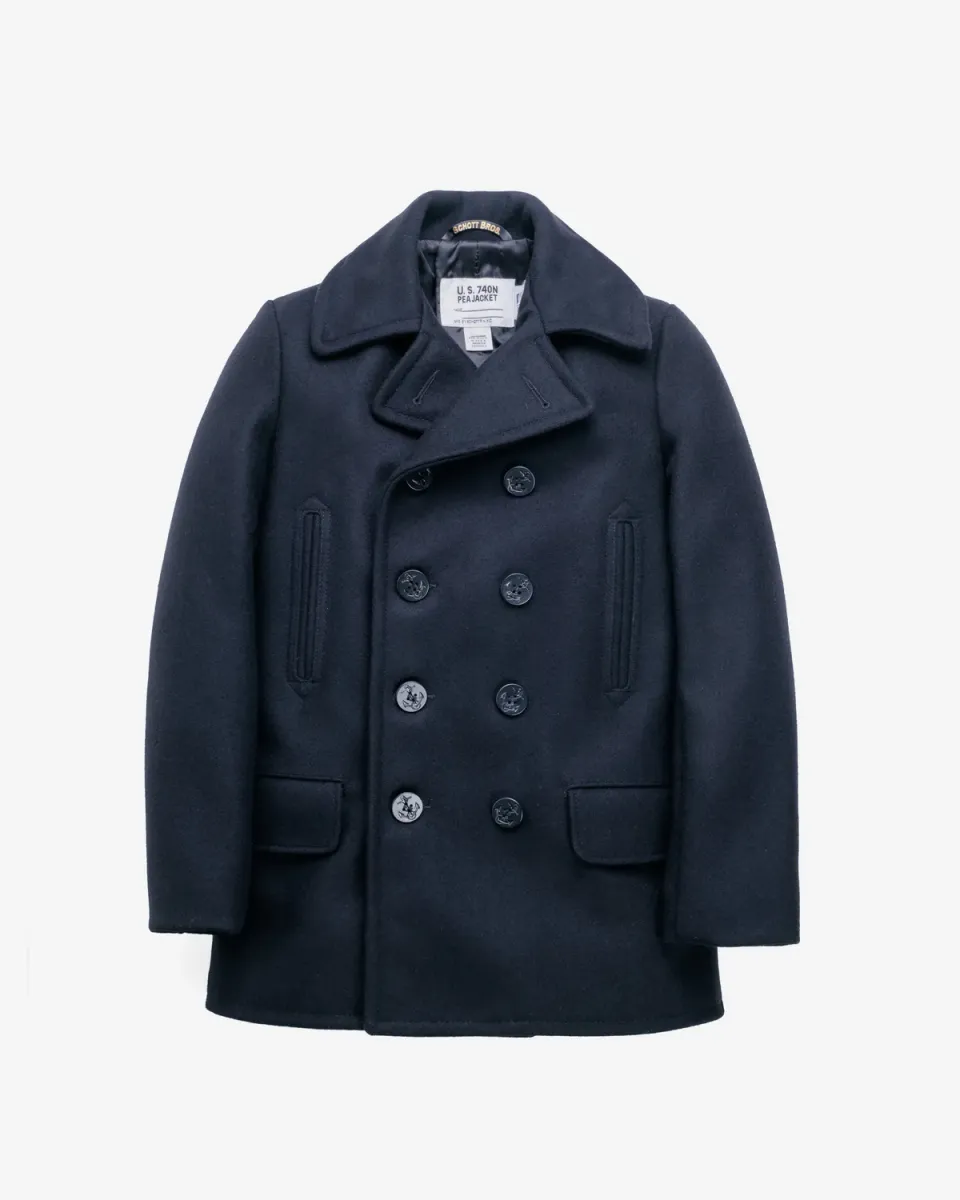 Schott NYC 782USA peacoat marineblå – 32oz ull