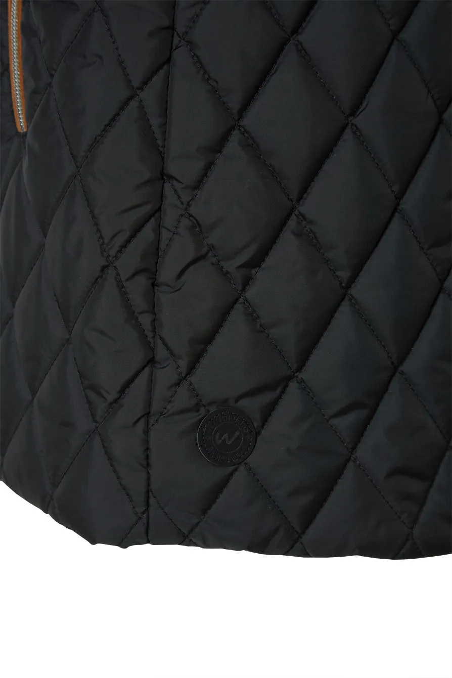 Danwear Windfield Carly vinterjakke black quiltet