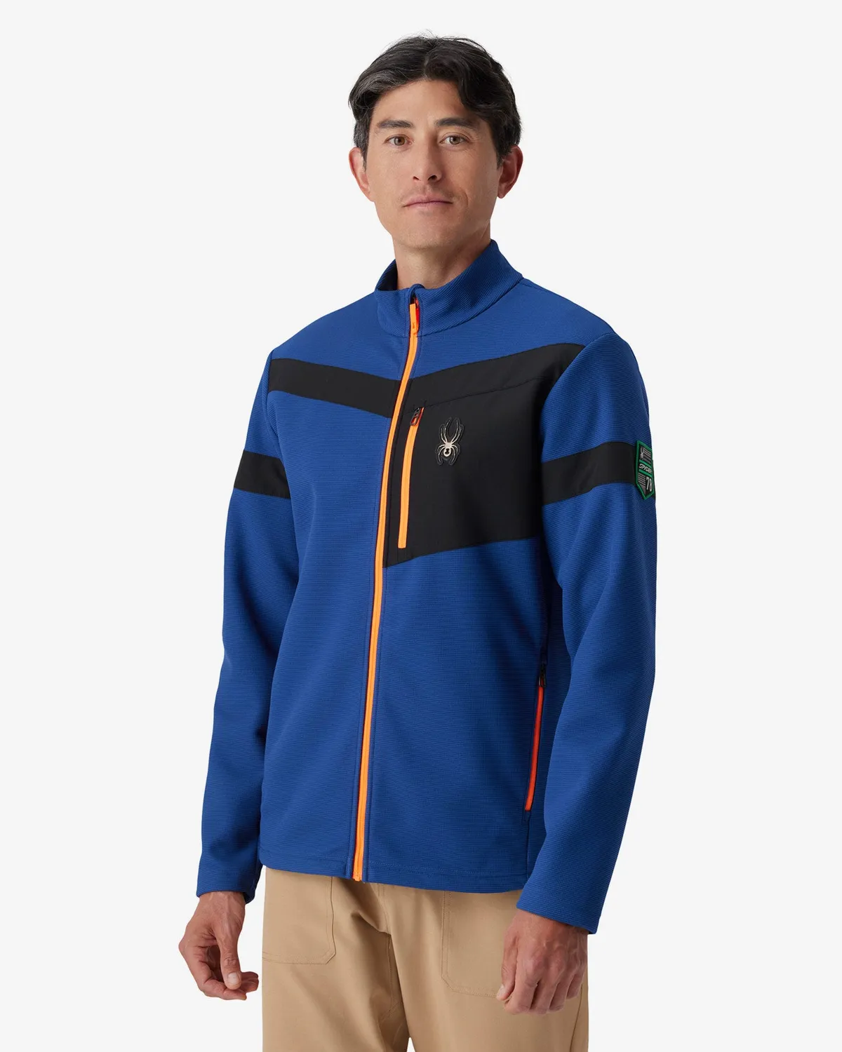 Spyder Wengen Sweater Fleece jakke Black Melange vindtett