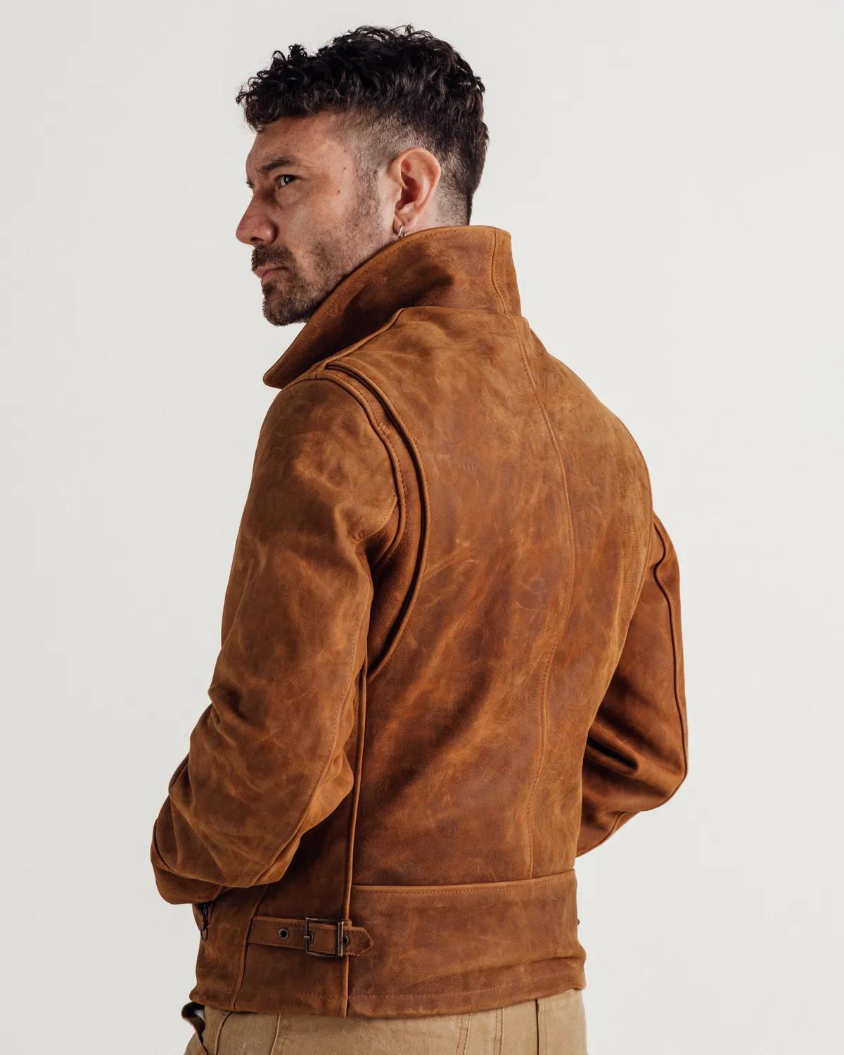Schott Perfecto P673 Storm skinnjakke brun – nubuck