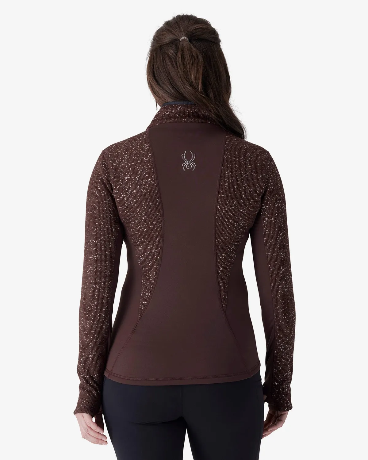 Spyder Luxe Sweater fleecejakke dame Mocha lett