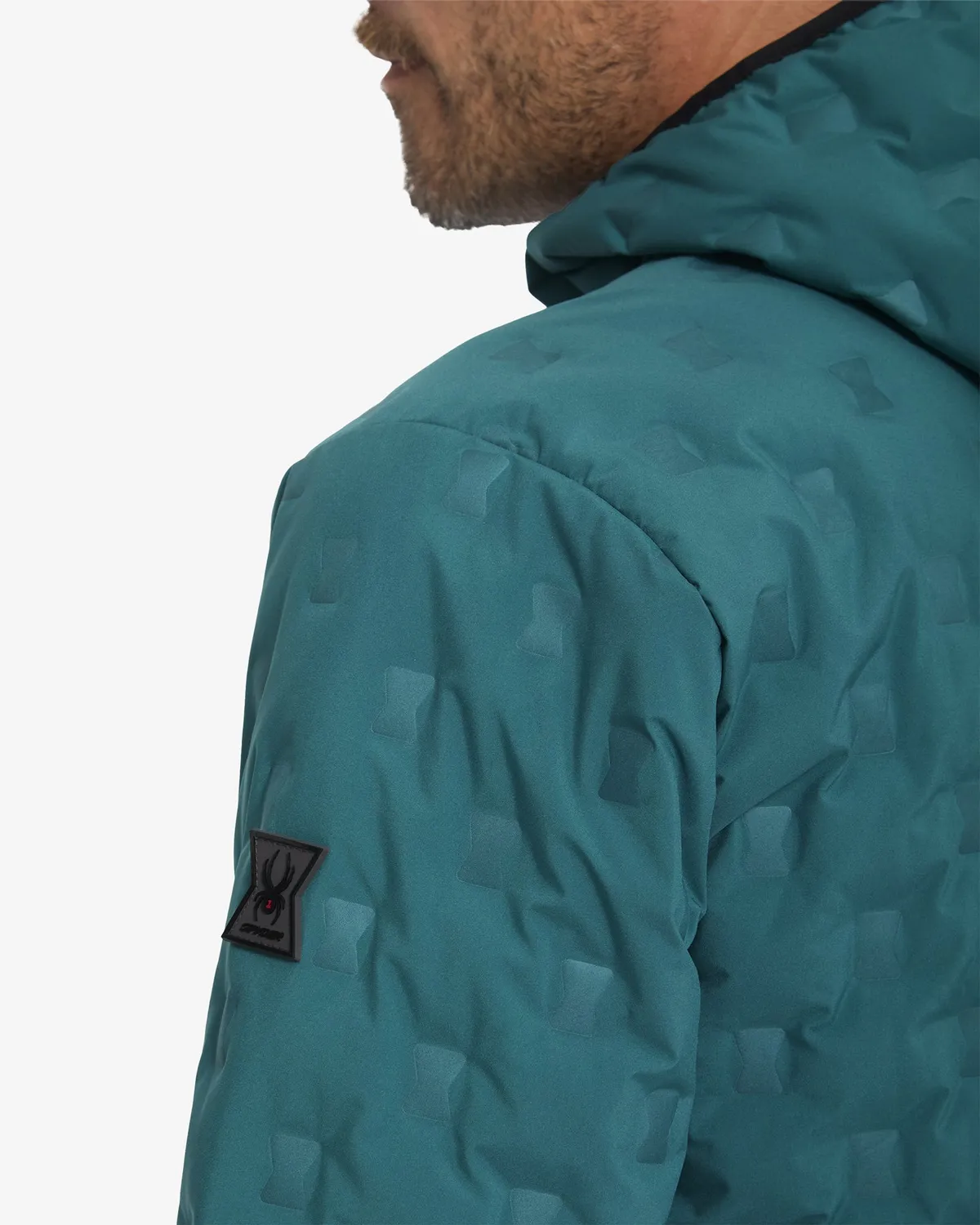 Spyder Zenith Hooded dunjakke herre petrol lett