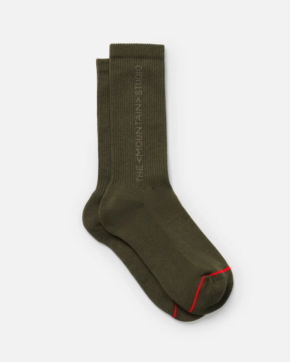 The Mountain Studio W-12 Hike tursokker Forest Green bomull