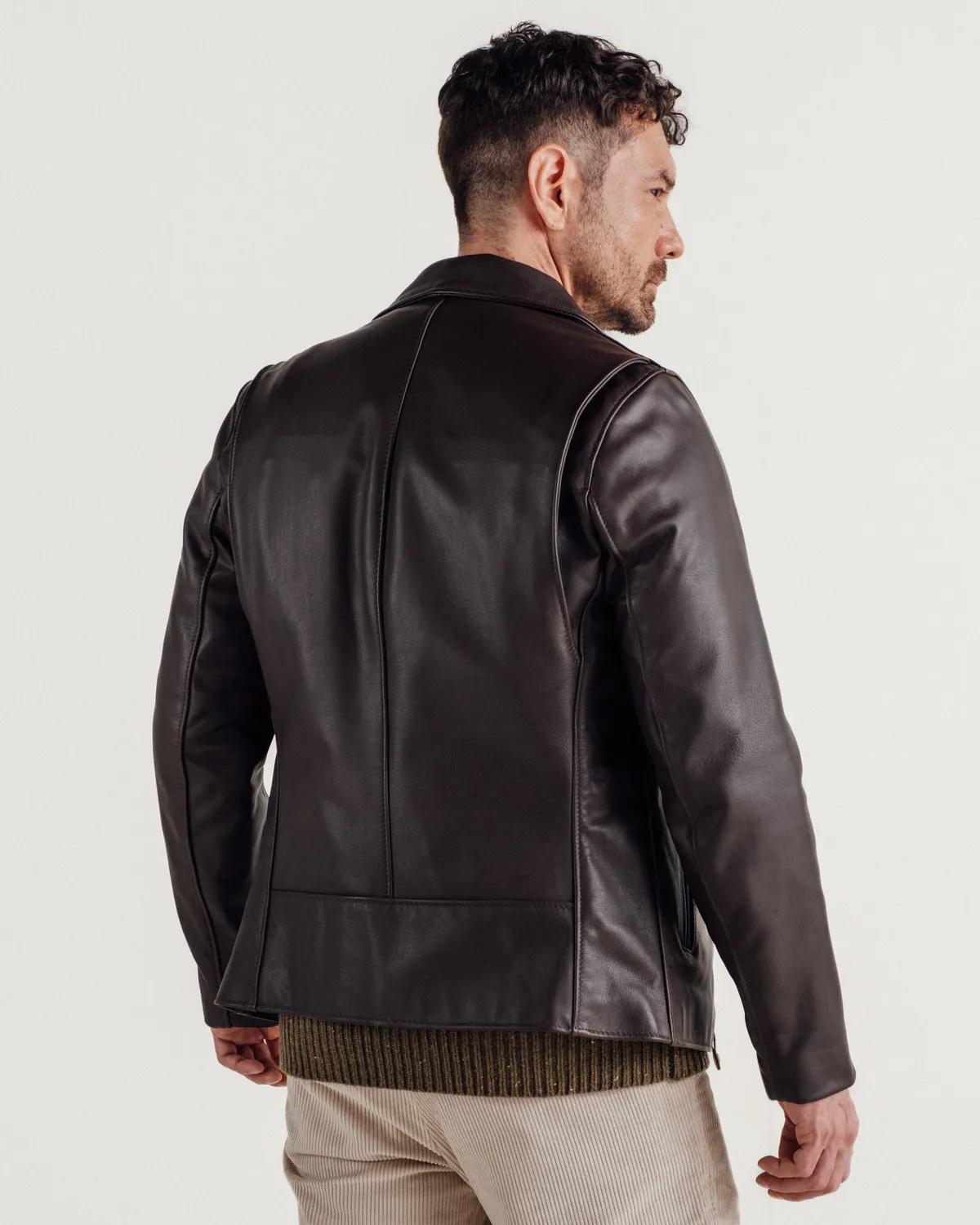 Schott NYC 546 deliveryjakke brun vokset