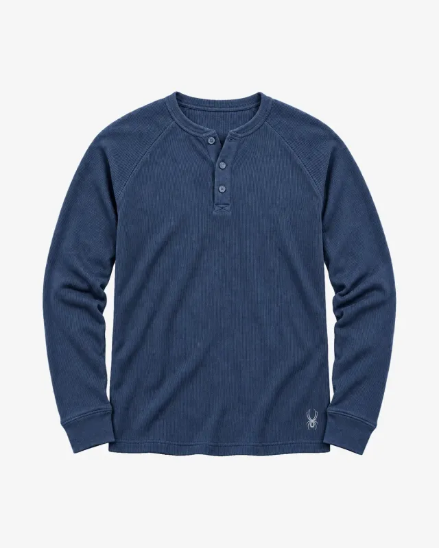 Spyder Corduroy Fleece henley herre blå