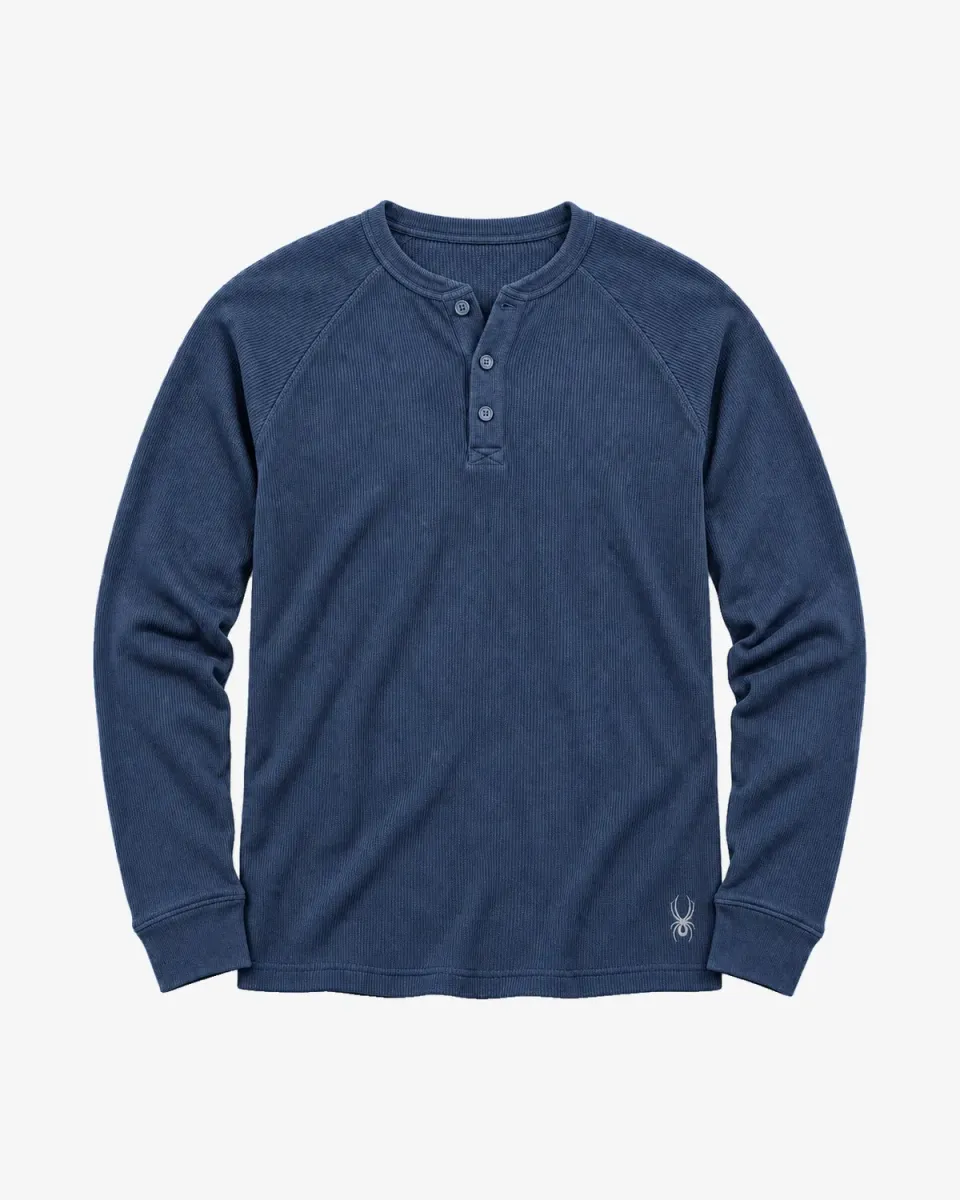 Spyder Corduroy Fleece henley herre blå