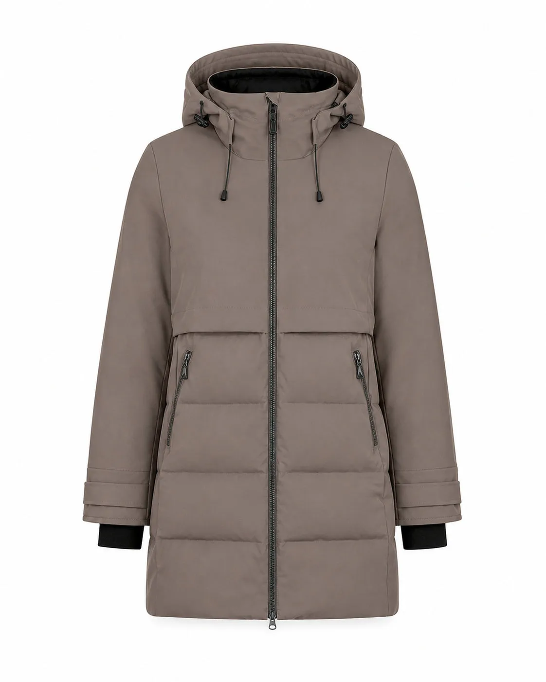 Danwear Windfield Kanya vinterjakke taupe varm